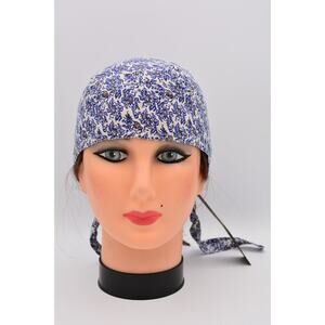 Soul Free Bandana Head Band Blue White Floral 100% Rayon NWT